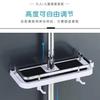 Estante de almacenamiento para ducha, soporte para barra de elevación de baño, bandeja sin perforaciones, soporte para tarjetas de ducha para inodoro, cesta colgante de almacenamiento