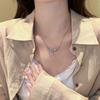 Nuevo colgante de flor de la suerte de estilo chino, imitación de jade hetiano, imitación de jaspe, collar con incrustaciones de jade verde manzana, diseño de alta calidad