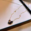 Colar de pérolas com contas de olho de tigre artificial cilíndrico, elegante, empilhado, vestível, corrente de lã, outono e inverno, colar de alta qualidade para mulheres