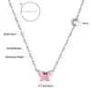 Collar Transfronterizo de Joyería con Goteo de Aceite Flor de Margarita Pequeña Corona Dulce Colgante de Mariposa Cadena para Clavícula Collar de Acero Inoxidable para Mujer