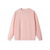 Suéter Gola Alta Crewneck Composto de Algodão Pesado Americano 350G Moda Masculina e Feminina Marca Básica Solto Cor Sólida Camisa de Casal