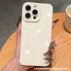 Estilo Ins Simple Corazón Blanco Funda para Teléfono Móvil Iphone15Promax 14Pro Apple 11/12/13Mini Suave