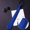 Corbata para Hombre de Negocios Cremallera Perezosa Fácil de Tirar Boda Traje de Novio Profesional Negro para Hombre Sin Nudo