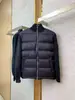 Jaqueta Masculina Europeia M Mengjia de Tricô Bordado Patchwork Casual Quente Fashion Slim Fit com Capuz