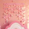 Cortina suspensa em nuvem, cortina de porta em forma de coração para meninas, estilo Ins, decoração de quarto infantil, divisória, cortina suspensa, ornamentos para pendurar na porta sem perfuração
