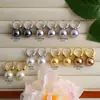 Pendientes Personalizables Plata de Ley S925 Estilo Coreano Pendientes de Perla Shijia de Moda Elegantes con Estilo Pendientes de Perla al por Mayor