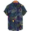 Camisas de Playa Europeas y Americanas Transfronterizas para Hombre con Animales de Selva Tropical Impresos en 3D, Tops Casuales y a la Moda de Manga Corta