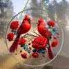 Trampa de luz para pájaros rojos de Navidad, colgante acrílico transfronterizo, para el hogar, exterior, jardín, patio, adornos decorativos colgantes.
