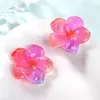 Flores da Primavera Desabrocham, Plumeria de Resina Estilo Antigo Spray-Pintada Multicolorida DIY Grampo de Cabelo Acessório de Cabelo Acessório de Flor Decoração de Capa de Celular