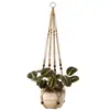 Cuerda de Algodón Tejida a Mano Estilo Bohemio Maceta para Plantas y Flores Cesta Colgante Bolsa de Red Cuerda para Colgar Colgante de Pared Cuerda para Colgar