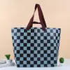 Bolsa de Hombro Tote de Compras Tejida de PP de Gran Capacidad, Laminada, Impermeable, Ecológica, Impresa a Color, con Empaque de Logo Personalizado, Bolsa de Piel de Serpiente