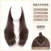 Postizo para Mujer para Aumentar el Volumen del Cabello, Postizo de una Pieza Esponjoso, Hebilla Interna de Capas Altas, Ligeramente Rizado, Parche de Extensión de Cabello Invisible sin Rastro