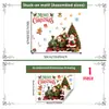 Festival de Navidad Múltiples Estilos de Papá Noel Elfo Pegatinas para Ventana Vidrio de Escaparate Puerta de Cristal Decoración Pegatinas Electrostáticas para Vidrio