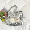 Mochila transparente estilo lazo japonés para mujer, adecuada para clases temáticas de anime y para ir al trabajo, de gran capacidad, de un solo hombro, cruzada y de doble hombro