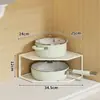 Estante de Almacenamiento para Ollas Debajo del Fregadero, Estante de Almacenamiento de Esquina para Encimera, Organizador de Ollas Multicapa para Gabinete de Cocina, Estante de Ollas en Capas