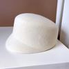 Chapéu Feminino Outono e Inverno Francês Retrô Pequeno Cartola Estiloso Aba Curta Boné de Lã Retrô Cúpula Chapéu de Lã Equestre