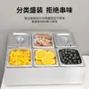 Caja de Condimentos, Frasco de Condimentos Comercial, Caja de Ingredientes para Restaurante, Caja Pequeña de Ingredientes, Estante Combinado de Condimentos Autoservicio para Hot Pot, Recipiente para Porciones