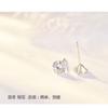 Joyería de Plata Yongyi Plata de Ley S925 Pendientes Clásicos de Cuatro Garras Coloridos Coloridos Diamante Brillante Exquisitos Pendientes Casuales de Moda
