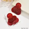 Nuevos Pendientes de Disco de Concha con Borla de Estilo Exagerado de Alta Gama, Pendientes de Botón de Nicho, Pendientes de Moda Versátiles Retro al por Mayor para Mujer
