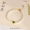 Collar de Perlas de Agua Dulce Natural para Mujer Pulsera Retro Versátil Nueva Cadena de Perlas Simple Joyería de Moda Popular