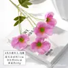 Flor de Amapola Artificial de Seda con Aspecto de Pintura al Óleo Vintage, Flor Falsa para Decoraciones de Boda, Adorno para Jarrón de Sala de Estar, Suministro Transfronterizo