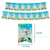 Novo Conjunto de Decoração de Festa de Aniversário da Anna de Frozen - Bandeira Grande Bandeira Pequena Decoração de Ambiente para o Local
