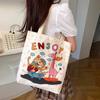 Bolso de lona literario de moda para mujer 2024 nuevo de gran capacidad para estudiantes bolsa para libros bolso de hombro bolsa de tutorial una generación de pelo