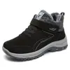 Zapatos de algodón invierno más terciopelo engrosado estilo pareja botas de algodón transfronterizo TEMU talla grande cálido protección contra el frío velcro botas de nieve