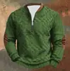 Ropa de Hombre Transfronteriza Otoño e Invierno Nueva Sudadera de Hombre Amazon Sudadera de Manga Larga con Media Cremallera Venta Caliente