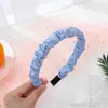 Diadema Plisada Versátil Dulce Temperamento Pasador Accesorio para el Cabello al Aire Libre Tocado Diadema Simple Japonesa y Coreana Amarillo Limón