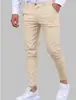 Calça de terno nova de cor pura para homens, estilo coreano, jovem, casual de negócios, cor pura, simples, corte slim, calça casual, atacado