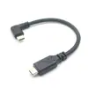 Cable de Datos USB C3.0 Tipo C de 90 Grados Curvado Macho a Tipo C Recto Macho, Carga Rápida PD Personalizado
