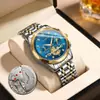 Reloj popular para hombre, reloj mecánico de imitación totalmente automático, impermeable, adecuado para negocios nocturnos, moderno, multifuncional, alto valor estético, venta al por mayor transfronteriza