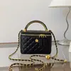 Bolso de Mano de Caja de Moda 2025 Nuevo Estilo de Alta Gama Pequeño Estilo Chanel Rombo Bolso de Hombro Único de Moda Versátil Cruzado Bolso de Mujer