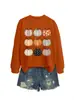 Sudadera de moda casual holgada para mujer, talla grande, 9 calabazas con diferentes estampados, comercio exterior transfronterizo, venta al por mayor en Amazon