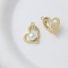 Ins Liga incrustada Zircão Pérola Amor Doce Vento Frio Pingente DIY Jóias Feitas À Mão Pulseira Colar Brincos Acessórios