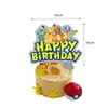 Pikachu Pocket Elf Ball - Vajilla para fiesta de cumpleaños, bandeja de papel, toalla de papel, mantel, decoración, suministros para arreglos, globo