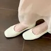 Zapatos de vestir planos de punta cuadrada poco profundos para mujer estilo artístico retro 2026, modelo nuevo elegante y moderno, suela blanda, cómodos para ir al trabajo, zapatos planos