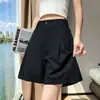 Ropa de Mujer 2026 Verano Nuevo Estilo Pantalones de Cinco Puntos de Tencel y Lino de Pierna Ancha Línea A de Cintura Alta Pantalones Cortos Finos de Algodón y Lino para Mujer