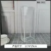 Día del Maestro flor eterna Flor jabón flor rosa caja de regalo transparente caja vacía PVC cartón blanco ventana totalmente transparente