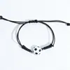 Pulseiras Tecidas Estilo Esportivo com Temas de Futebol, Basquete, Vôlei e Tênis, Ajustáveis para Homens e Mulheres, Pulseiras de Casal, Atacado do Fabricante