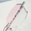 Gafas de Lectura sin Marco de Diamante para Mujer, Alta Definición Anti-Luz Azul, Antirradiación, Hipermetropía, Anti-Fatiga Visual, Gafas de Lectura de Moda