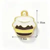 Fabricante Transfronterizo Goteo de Aceite Aleación Casa de Abejas Tarro de Miel Colgante Llavero Accesorios para Joyería DIY Colgante