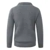 Suéter suelto estilo británico para hombre para otoño e invierno, camisa base cálida con cuello para hombres jóvenes y de mediana edad