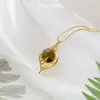 Nafoge Joyería de Plata al por Mayor Colgante de Moda con Ámbar Natural Chapado en Oro Lámpara de Lujo Dama Colgante de Plata de Ley 925