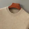 Suéter Masculino de Manga Curta Fino 100% Lã Pura Gola Redonda Tricotado Camada Base Camiseta para Jovens Roupa Íntima Camada Base Interna