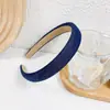 Faixa de Cabelo Azul Artística Vintage para Mulheres com Coroa Alta, Acessório de Cabelo Versátil de Moda de Luxo de Alta Qualidade