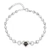 Pulsera de Proyección de Amor Europea y Americana Transfronteriza Foto Personalizada Moda Versátil Cadena de Amor de Circonita Joyería de Lujo Ligero