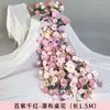 Decoraciones de boda de cascada de rosas, flores de cascada de seda para mesa de hotel, flores artificiales, arreglos florales, cascada de flores para cumpleaños
