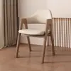 Silla de Comedor de Madera Maciza, Silla de Comedor Estilo Nórdico Crema con Respaldo Cruzado para Uso Doméstico y Comercial, Silla en Forma de A Comercial de Ocio para Cafetería